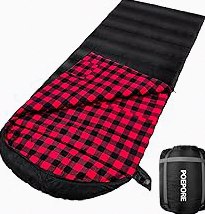 Coleman Kids 50°F Sleeping Bag, Comfortable Youth Sleeping Bag for Sleepovers & Camping, Fits Children up to 5ft Tall, Glow in The Dark Design, Stuff Sack Included, Machine Washable product image