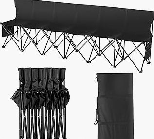 Upgraded Collapsible Stool with Backrest & Extra Thick Cushion,1000lbs Max Weight,Heavy Duty Portable Folding Outdoor Chair with Dual Storage Pockets,Telescoping Seat for Camping,Fishing & Travel,Yard product image