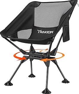 Oversized XL Padded Camping Chair Wide Heavy Duty Lawn Chairs Support 450 LBS Portable Folding Gaint Camp Chair with Side Pocket Cup Holder for Outdoor Outside Sports Baseball-Black&Grey product image