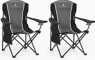 MOON LENCE Portable Camping Chair, Lightweight Folding Backpacking Hiking Chair, Plus Size Compact Yet, Support 330 lbs (Green) product image