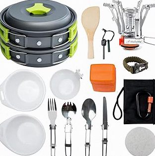 Snow Peak Multi Compact Cook Set, Japanese Titanium, Ultralight and Compact for Camping and Backpacking, Made in Japan, Lifetime Product Guarantee product image