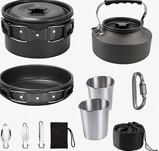 Silicone Camping Cooking Set Car Camping Essentials Cooking Kitchen Set, RV Camping Cookware Must Haves Gifts Camping Cooking Essentials, Camp Cooking Set for Travel Hiking Picnic product image