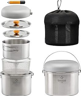 CAROTE 18pcs Stainless Steel Cookware Set with Detachable Handle, Nonstick Pots and Pans Set, Induction Kitchen Cookware Sets with Removable Handle, RV Cookware Set, Oven Safe, Camping Cookware, Black product image