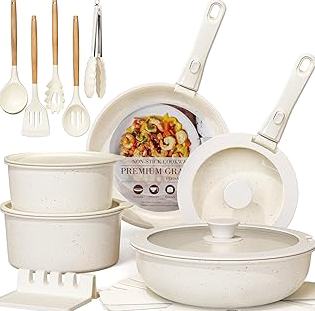 Foldable Camping Cups Mugs Camping Pot Cookware 304-Food-Grade Outdoor Camp Cooking Set with Vented lid,Stainless Steel Backpacking Cookware for Hunting product image