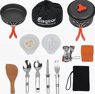 Ammeloo 21 Pcs Pots and Pans Set Non Stick with Detachable Handle & Grill Pan, Induction Ceramic Cookware Set, Non Toxic Kitchen Pots and Pans Set for RVs,Camping, Oven/Dishwasher Safe, Black product image