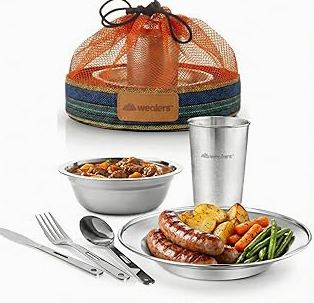 Stanley Wildfare Core Saucepan Cookset | 6-Pc Stainless Steel Cookware | 2qt Saucepan w/Lid, Cutting Board, Trivet & Spoons | Induction Cookware | Camping Essentials product image