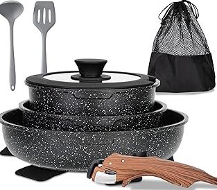 Bisgear 16pcs Camping Cookware Set - Backpacking Stove & Mess Kit - Pots, Pans & Accessories - Survival Gear product image