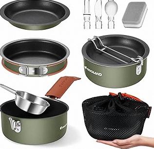 CAROTE 27pcs Ceramic Cookware Set Nonstick, Pots and Pans Set Non Stick, Non Toxic Cookware Detachable Handles, Dishwasher/Oven Safe, RV/Camping Cookware, Pan and Pot with Kitchen Utensils, Dark Gray product image
