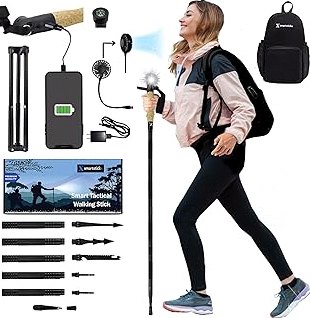 TREKOLOGY Trek-Z Cork Grip Trekking Poles – Lightweight Folding Hiking Poles, Adjustable Height, Compact Travel Design, Aircraft-Grade Aluminum Walking Sticks for Men & Women product image