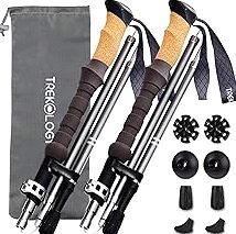 Trekking Poles Collapsible Hiking Poles - 2 Pack Adjustable Aluminum Hiking Sticks, Lightweight Walking Sticks for Women, Men, Seniors, Kids, Walking Poles for Backpacking by Underwood Aggregator product image
