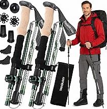 Collapsible Trekking Poles for Hiking with Phone Mount – Lightweight 7075 Aluminum Hiking Stick, Adjustable Walking Poles for Trekking & Camping product image
