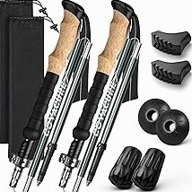 Alocs Lightweight Walking Stick - 7075 Aluminum Hiking Stick - Collapsible Trekking Hiking Pole with Flip Locks and EVA Grip - Backpacking Gear for Camping, Climbing, Emergency product image