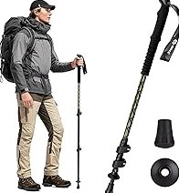 3K Carbon Fiber Trekking Poles - Collapsible, Lightweight Yet Sturdy Hiking Poles with EVA Grip, for Men & Women Hikers product image