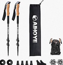 Single Collapsible Trekking Pole for Hiking - Aluminum Lightweight Hiking Stick for Women, Men & Seniors, Adjustable Walking Sticks for Hiking, Camping & Outdoor Activities(1 Pole) product image