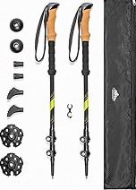 BISINNA Hiking Poles Collapsible Trekking Poles Aluminum Alloy Hiking Sticks 2 pc Lightweight Adjustable Folding Stick for Wowen Men Walking Sticks with Quick Lock System product image
