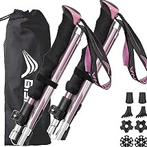 Lightweight Collapsible Trekking Poles for Hiking – 2 Pack Adjustable Hiking Poles, Aluminum Walking Sticks for Skiing, Nordic Walking, Retractable Walking Sticks for Seniors, Women, Men product image