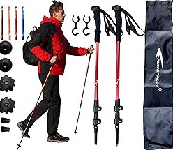 Trekology TREK-Z Collapsible Hiking & Trekking Poles - Choose the Perfect Size - 100–120cm (for Height 4’11 to 5’10) - 115–135cm (for Height: 5’5” to 6’5”) product image