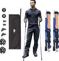 COVACURE Hiking Poles - Aluminum Alloy 7075 Trekking Poles Collapsible with Telescopic,Lightweight & Foldable Collapsible Hiking Gear for Climbing, Hiking, Men and Women product image