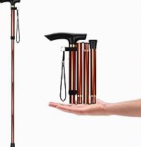 Official Nordic Walking Poles - True Classic Nordic Glove Grips, Lightweight, Adjustable, and Collapsible -2 Pieces w/flip Locks, Detachable Feet and Travel Bag by York Nordic - Heights 5'4"-6'2" product image