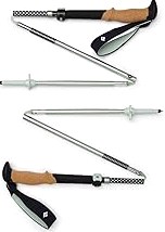 ALPIN LOACKER Collapsible Trekking Poles for Hiking I Carbon or Aluminum Hiking Poles Ultra Lightweight I Adjustable Trekking Poles for Women and Men with Cork Grip product image