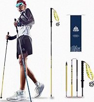 Trekking Poles Collapsible Hiking Poles - 2 Pack Aluminum Hiking Sticks, Lightweight Walking Sticks for Seniors, Men, Women Balance, Tri-Fold Walking Poles for Backpacking by Underwood Aggregator product image
