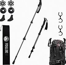 AONIJIE 2Pcs Collapsible Hiking Poles for Men and Women - Lightweight Carbon Fiber Aluminum Folding Trekking Poles for Hiking Durable Walking Sticks with Extra-Long Foam Handle product image