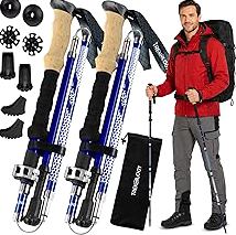 Retractable Trekking Pole Aluminum Alloy Walking Poles Portable Hiking Pole Suitable for Outdoor Activities Such as Mountaineering,Traveling,and Cross-Country Running product image