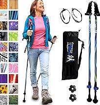 Hiking Trekking Poles, Macaron Colors 2 Pack Anti Shock, Adjustable, Collapsible Hiking Poles for Trekking or Walking, Lightweight Aluminum Sticks for Adult Purple product image