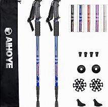 3K Carbon Fiber Trekking Poles - Collapsible, Lightweight Yet Sturdy Hiking Poles with EVA Grip, for Men & Women Hikers product image