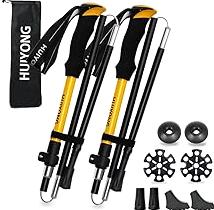 Official Nordic Walking Poles - True Classic Nordic Glove Grips, Lightweight, Adjustable, and Collapsible -2 Pieces w/flip Locks, Detachable Feet and Travel Bag by York Nordic - Heights 5'4"-6'2" product image