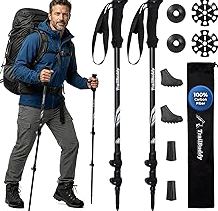 Trekking Poles (2-Pack) – Lightweight Aircraft-Grade Aluminum Hiking/Walking Sticks, Quick-Lock Adjustable with Cork Handles for Men & Women product image