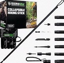 TrailBuddy 3K Carbon Fiber Hiking Poles - Collapsible Lightweight Trekking Poles for Hiking - Adjustable Walking Sticks for Women, Men, Seniors with All-Terrain Tips, Baskets & EVA Grips product image