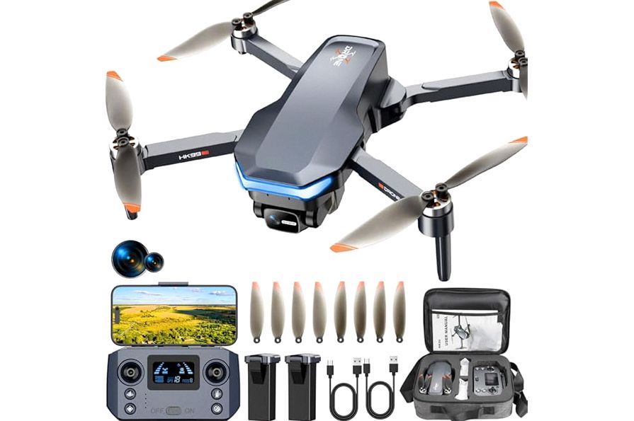 GPS Drone with Camera for Adults, 2K HD GPS Drones with Auto Return, Follow Me, Circle Fly, Waypoint Fly, Optical Flow, Brushless Motor, Foldable 5G Transmission FPV Quadcopter product image