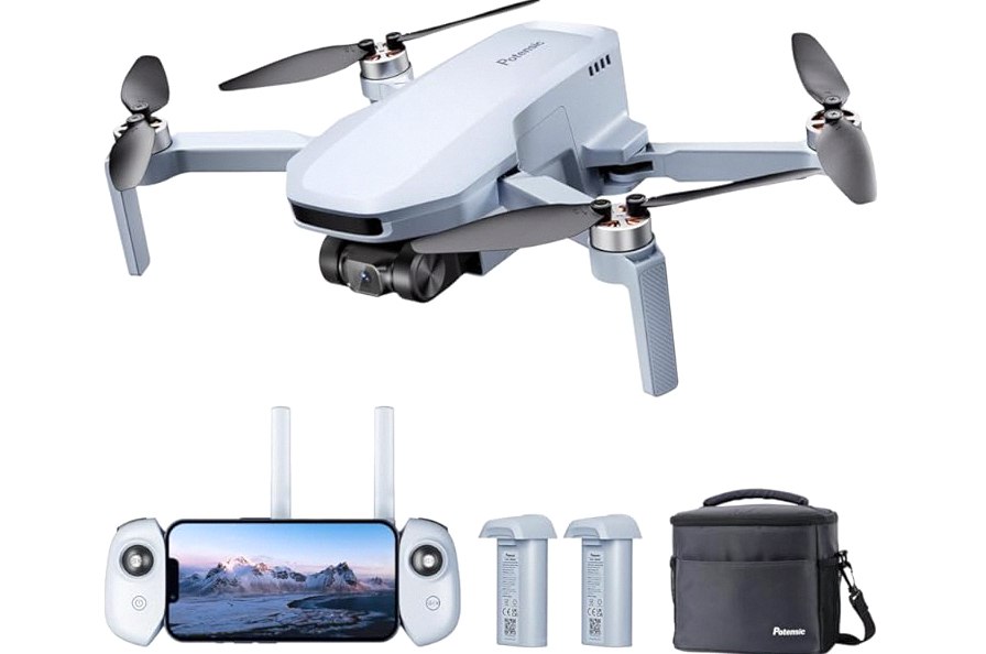 Drone with Camera - Drone with Screen on Controller for Beginners, Foldable Remote Control Quadcopter with Gesture Control, 3D Flip, One Key Start, Emergency Stop, 2 Batteries, Easier to use product image
