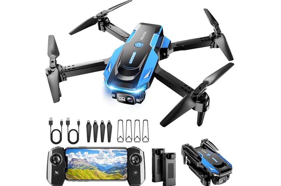 Oddire Drone with Camera - Drones for Adults, with 2 Batteries, Carrying Case, Propellers, 1080P HD Foldable Drone with Stable Hover, Trajectory Flight, Gravity Control, One Key Take Off/Land, 3D Flip product image