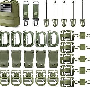 Carabiner Multitool 8-in-1 EDC Carabiners Pocket Knife, Serrated Knife, Rope Cutter, Screwdriver, Can Bottle Opener, Ruler, Survival Gear for Camping Climbing Hiking, Gifts for Men (Black) product image