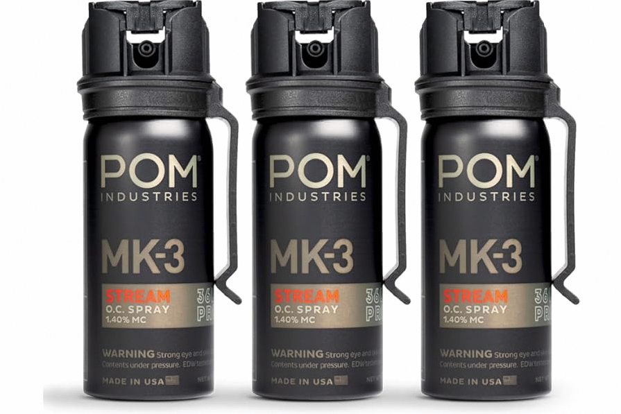 FIGHTSENSE Self Defense Pepper Spray - 1/2 oz Compact Size Maximum Strength Police Grade Formula Best Self Defense Tool for Women W/Leather Pouch Keychain product image