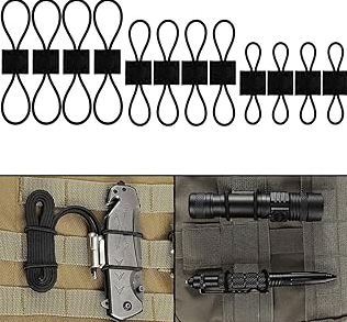 3-Pack Military Style Tactical Belts for Men, Quick-Release Metal Buckle with Molle Key Ring Holder product image